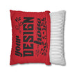 Customizable Faux Suede Square Pillowcase with Concealed Zipper Closure