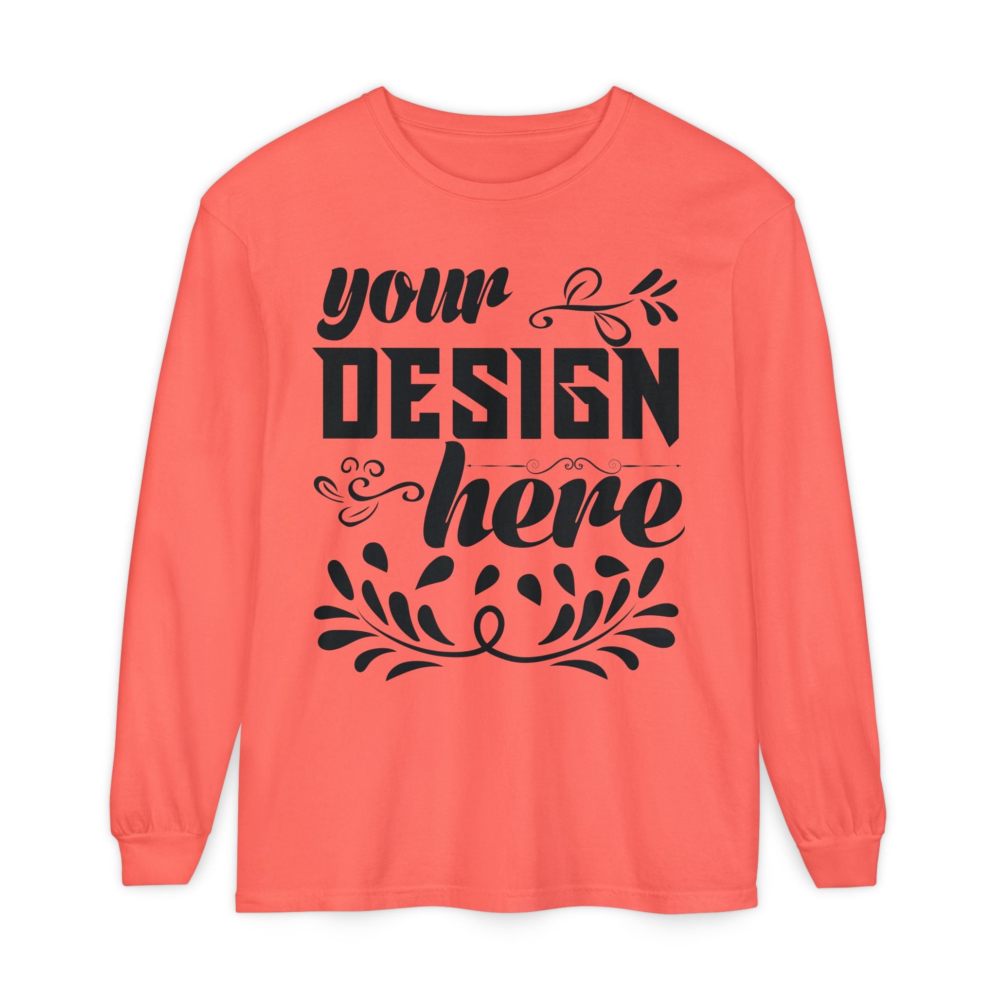 Customizable Comfort Colors 6014 Unisex Garment Dyed Long Sleeve T Shirt