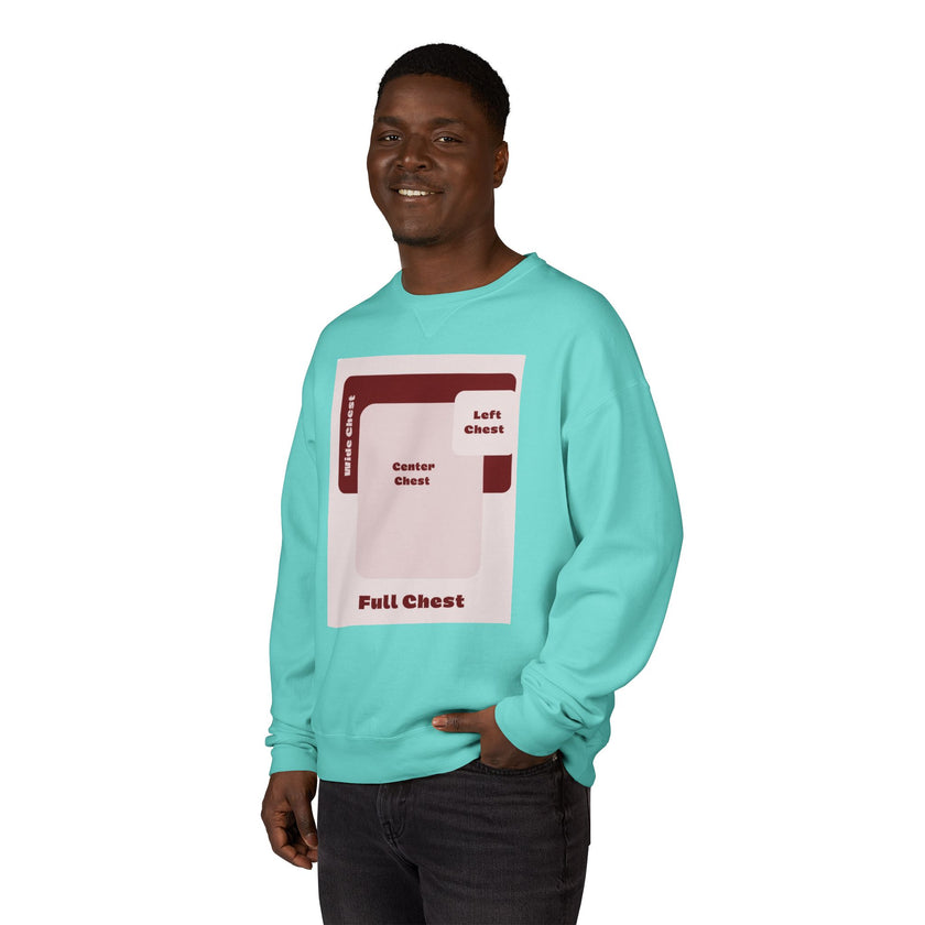 Customizable Hanes GDH400 Unisex Garment Dyed Crewneck Sweatshirt