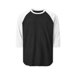 Customizable Tultex 245 Unisex 3\4 Sleeve Raglan Fine Knit Jersey Shirt