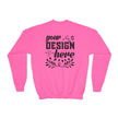 Customizable Gildan 18000B Youth Heavy Blend Crewneck Sweatshirt