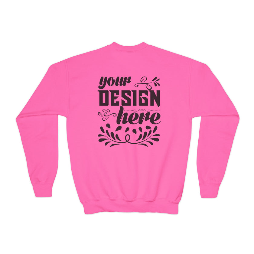 Customizable Gildan 18000B Youth Heavy Blend Crewneck Sweatshirt