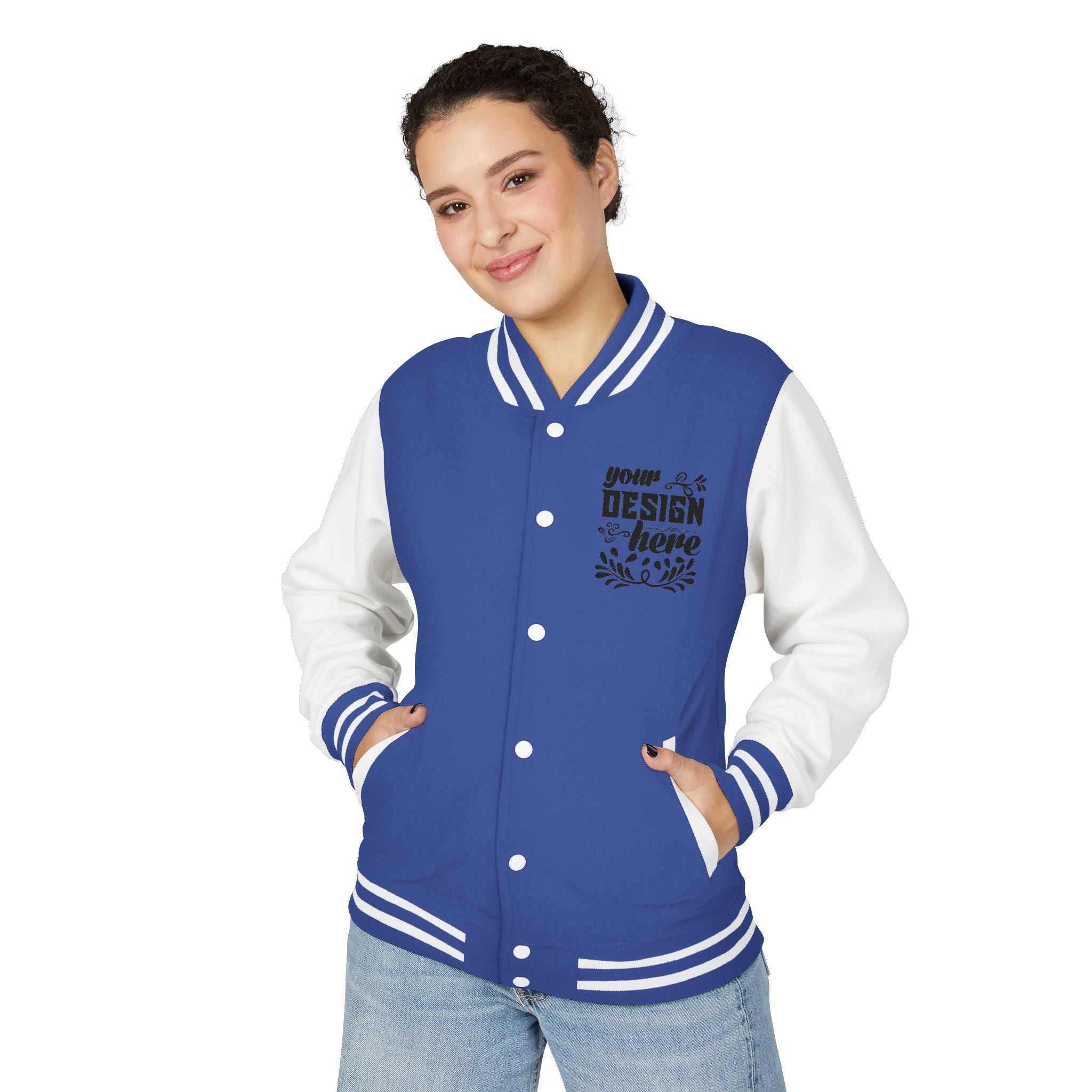 Customizable AWDis JH043 Unisex Heavyweight Letterman Jacket