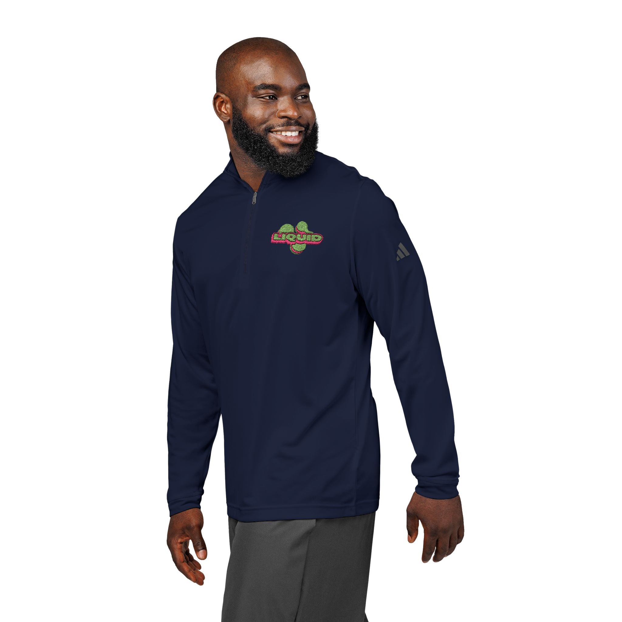 adidas A401 Unisex Quarter Zip Pullover | Liquid Embroidery