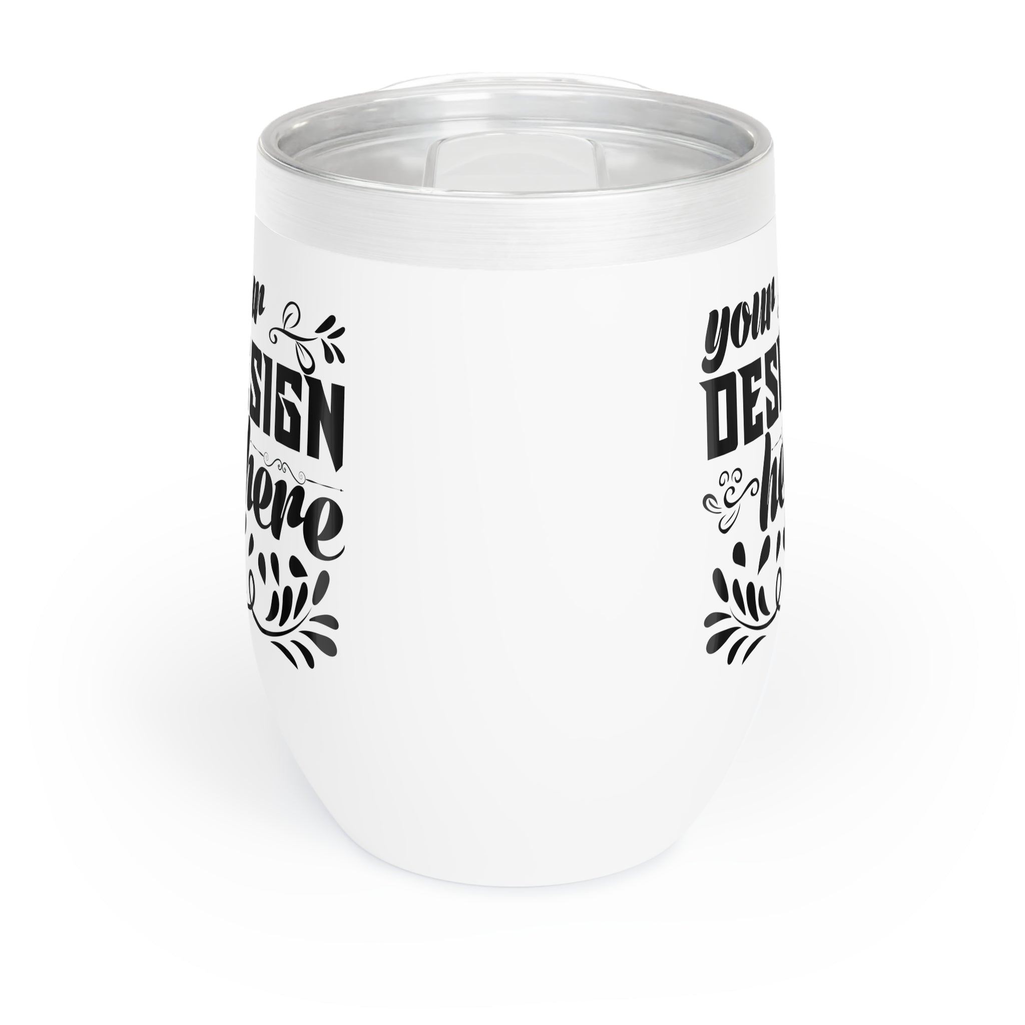Customizable 12oz Vacuum Insulated Stainless Steel Wine Tumbler with Lid