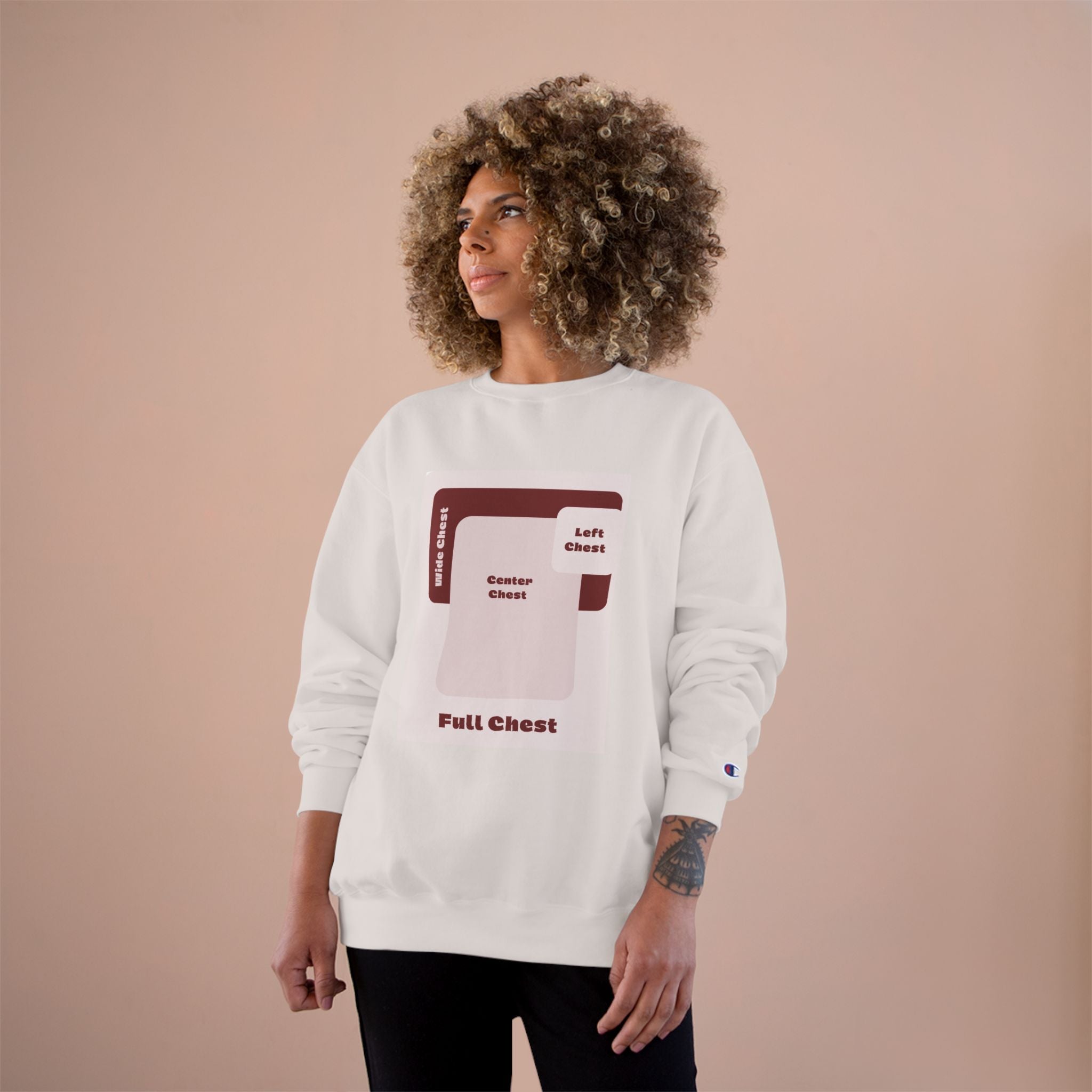 Customizable Champion S600 Crewneck Sweatshirt DTG Print