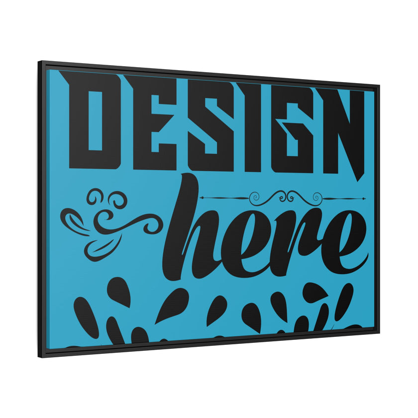 Customizable Framed Matte Canvas Print with Pinewood Frame Sawtooth Hanger