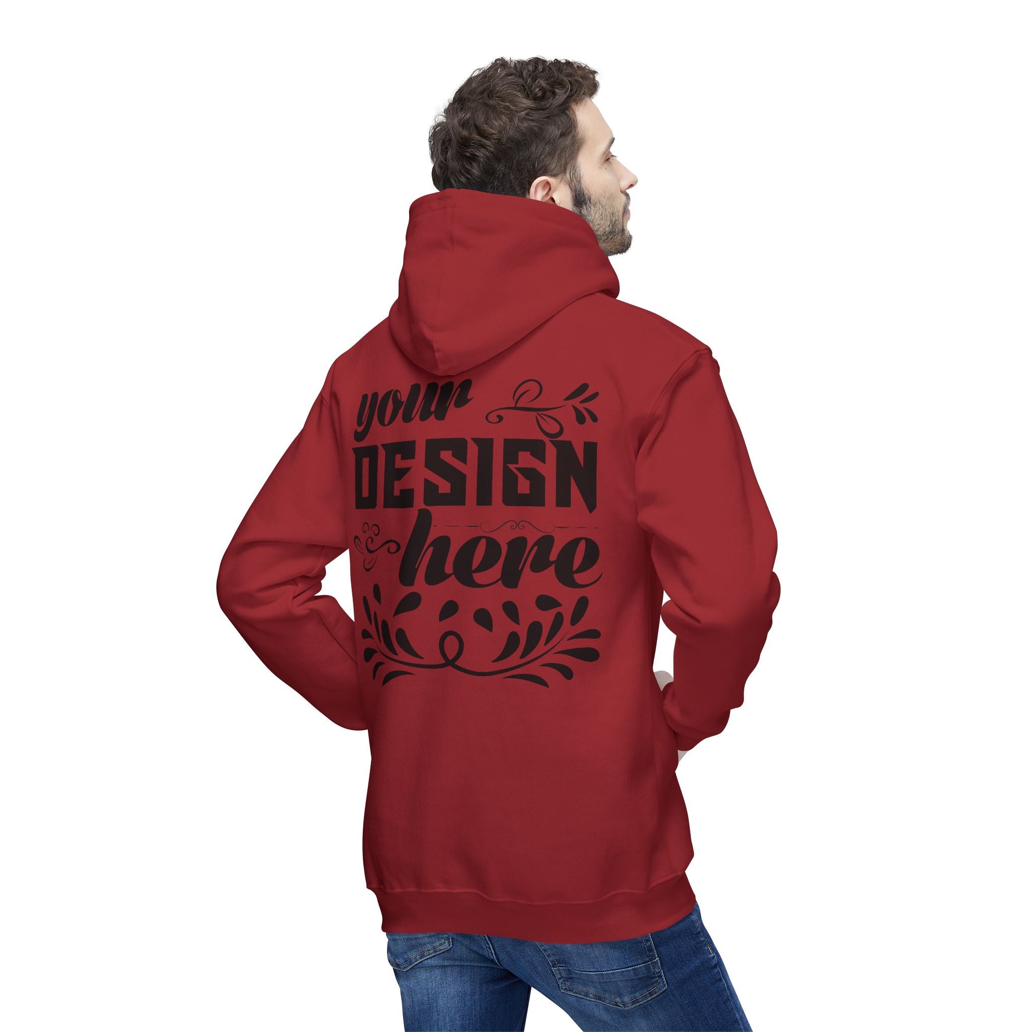 Customizable Bayside 960 Unisex Heavyweight Hooded Sweatshirt Made in US