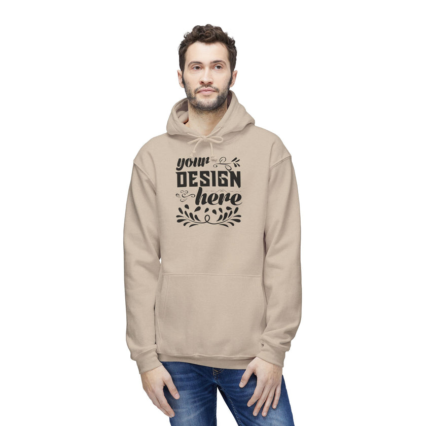 Customizable Bayside 960 Unisex Heavyweight Hooded Sweatshirt Made in US
