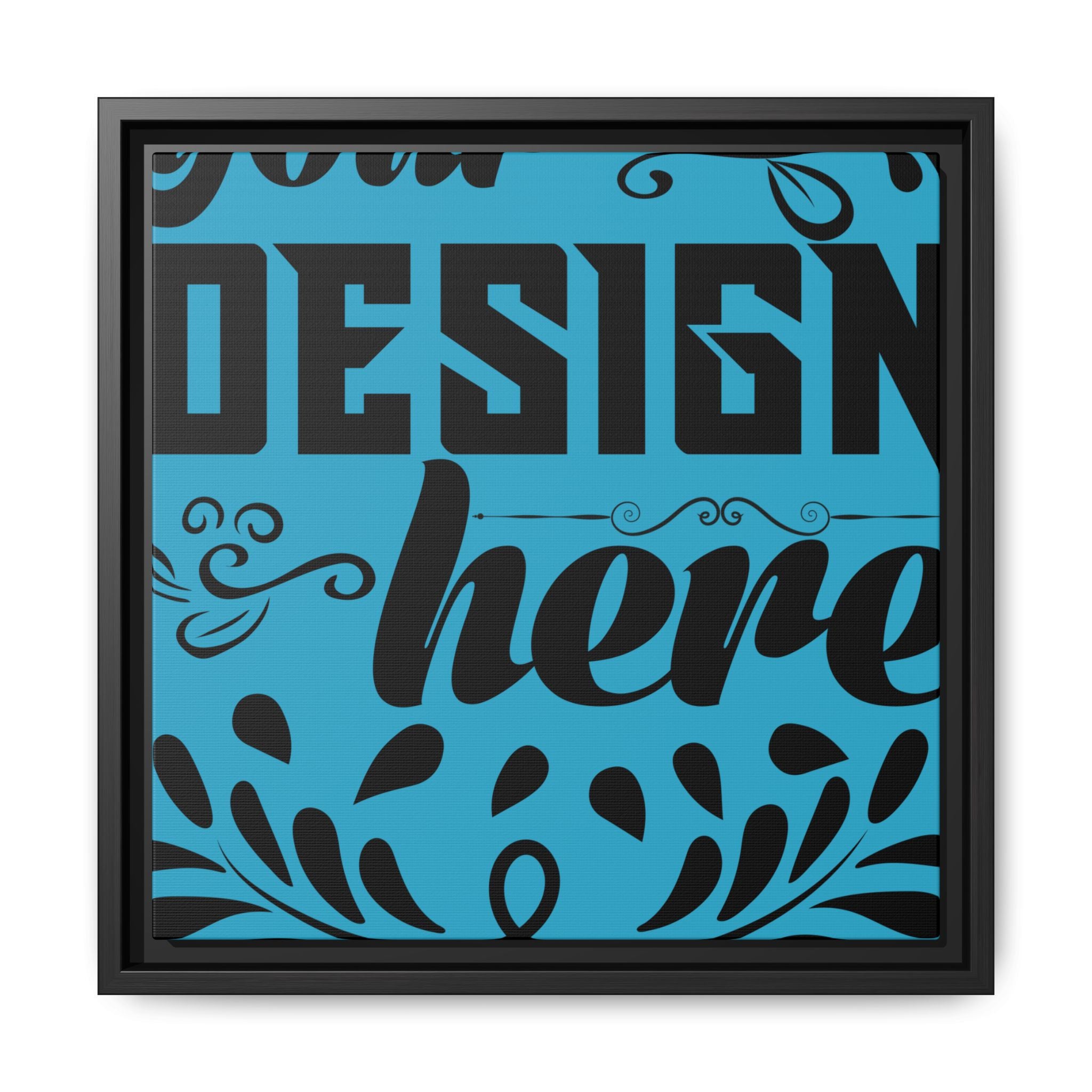 Customizable Framed Matte Canvas Print with Pinewood Frame Sawtooth Hanger