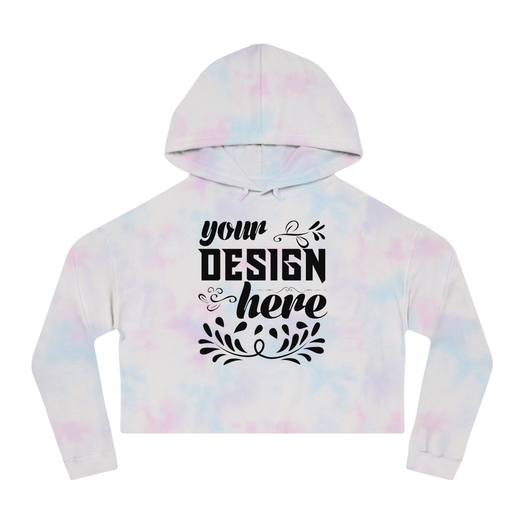 Customizable Independent Trading Women Cropped Hooded Sweatshirt