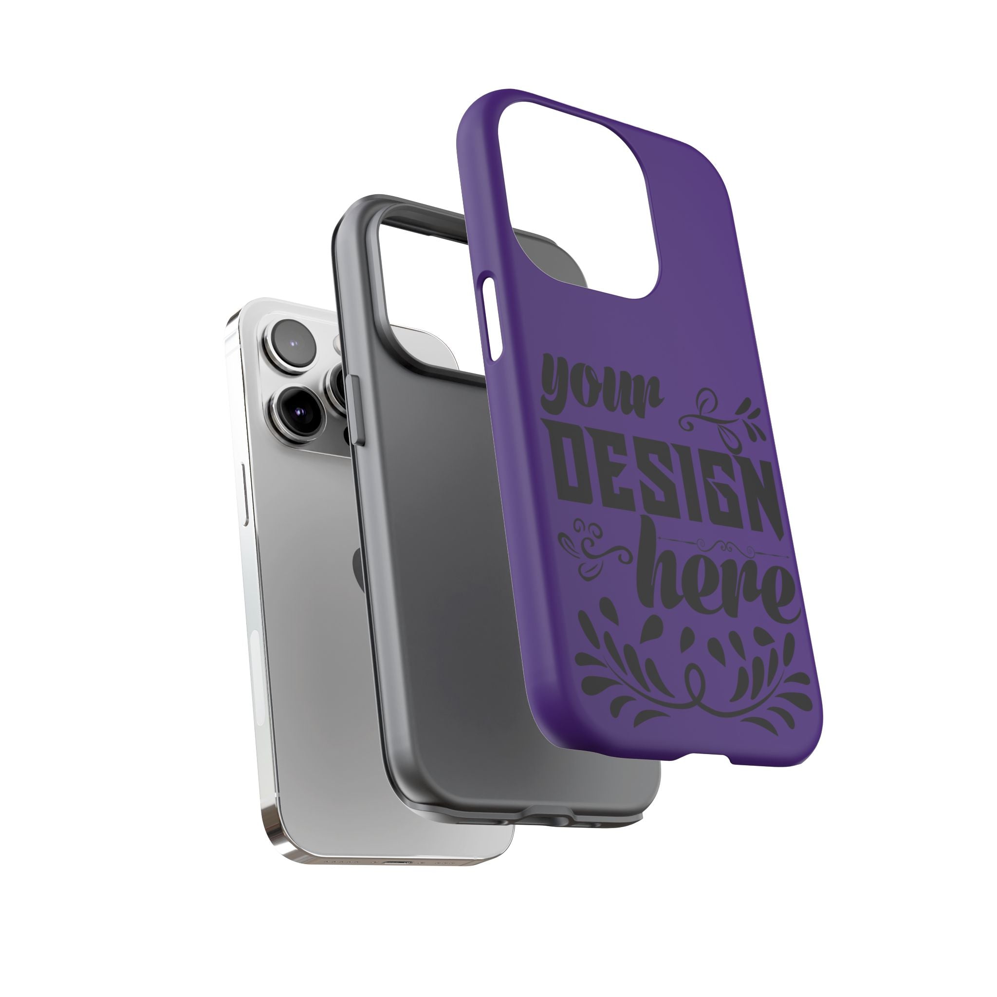 Customizable Tough Dual Layer Phone Case Polycarbonate TPU Liner Protective
