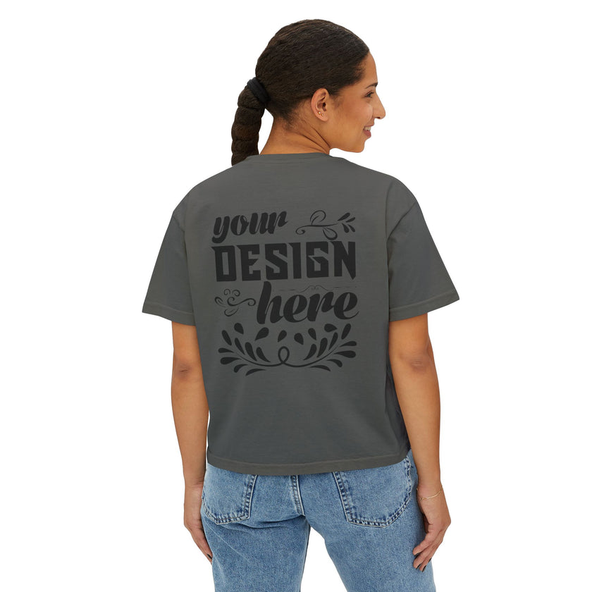 Customizable Comfort Colors 3023CL Womens Boxy Pigment Dyed T-Shirt