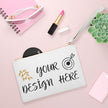 Customizable PU Leather Clutch Bag With Wrist Strap Double Sided Print