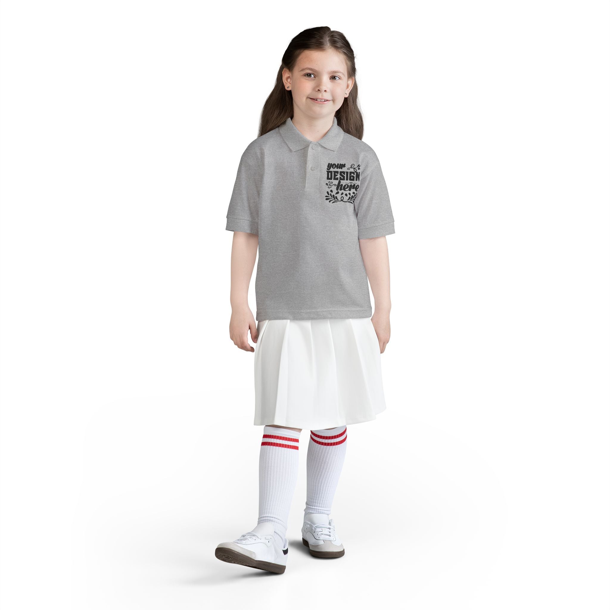 Customizable Gildan 8800B Youth DryBlend Jersey Polo Shirt