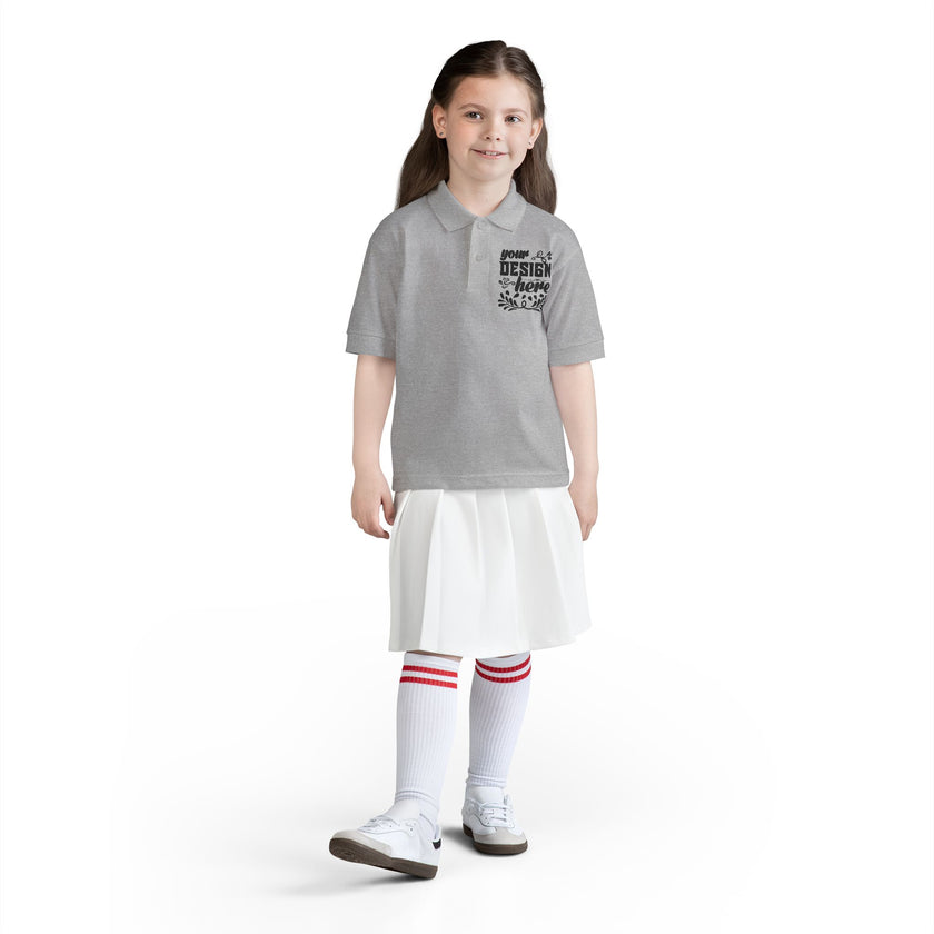 Customizable Gildan 8800B Youth DryBlend Jersey Polo Shirt