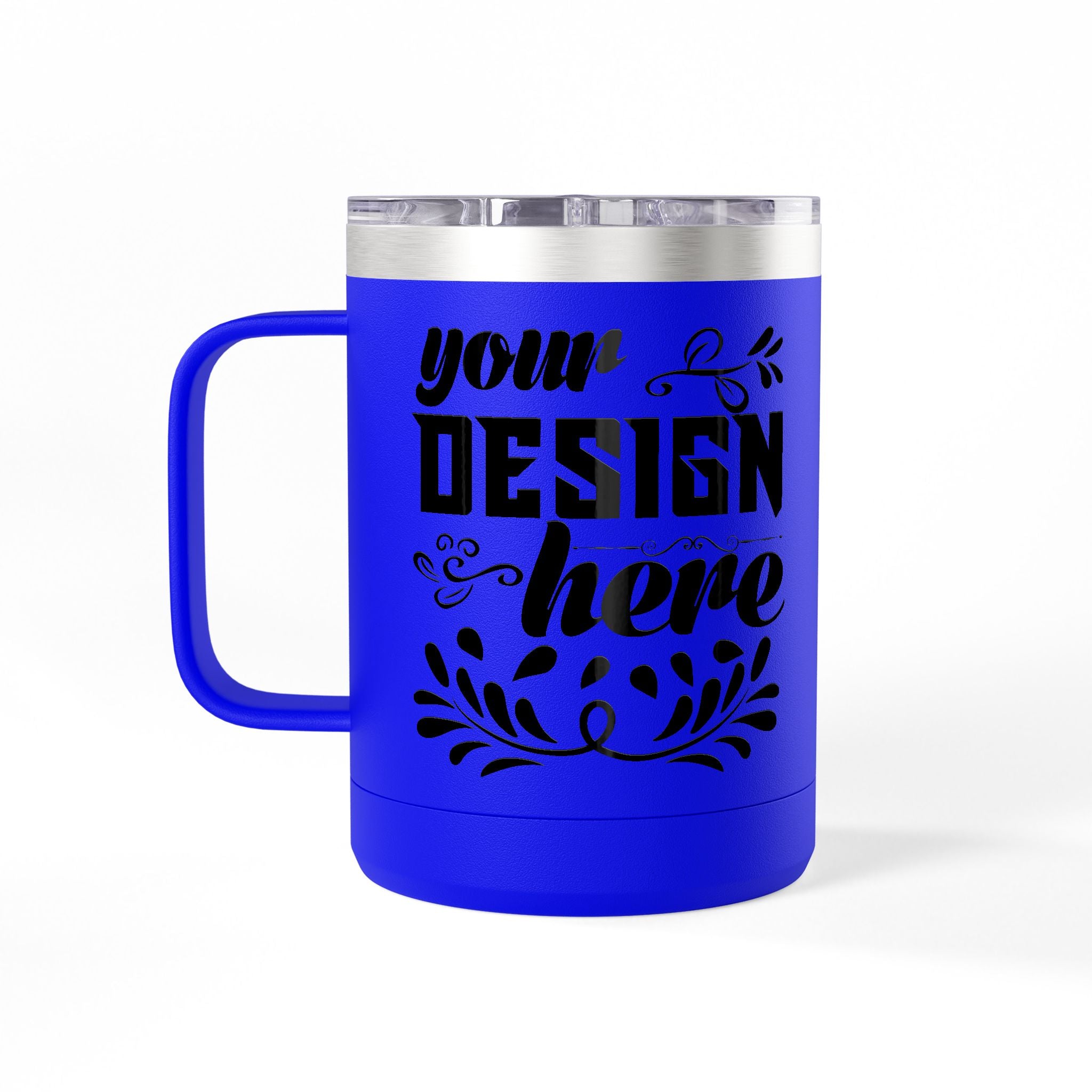 Customizable Polar Camel 15oz Stainless Steel Coffee Mug Tumbler Lid