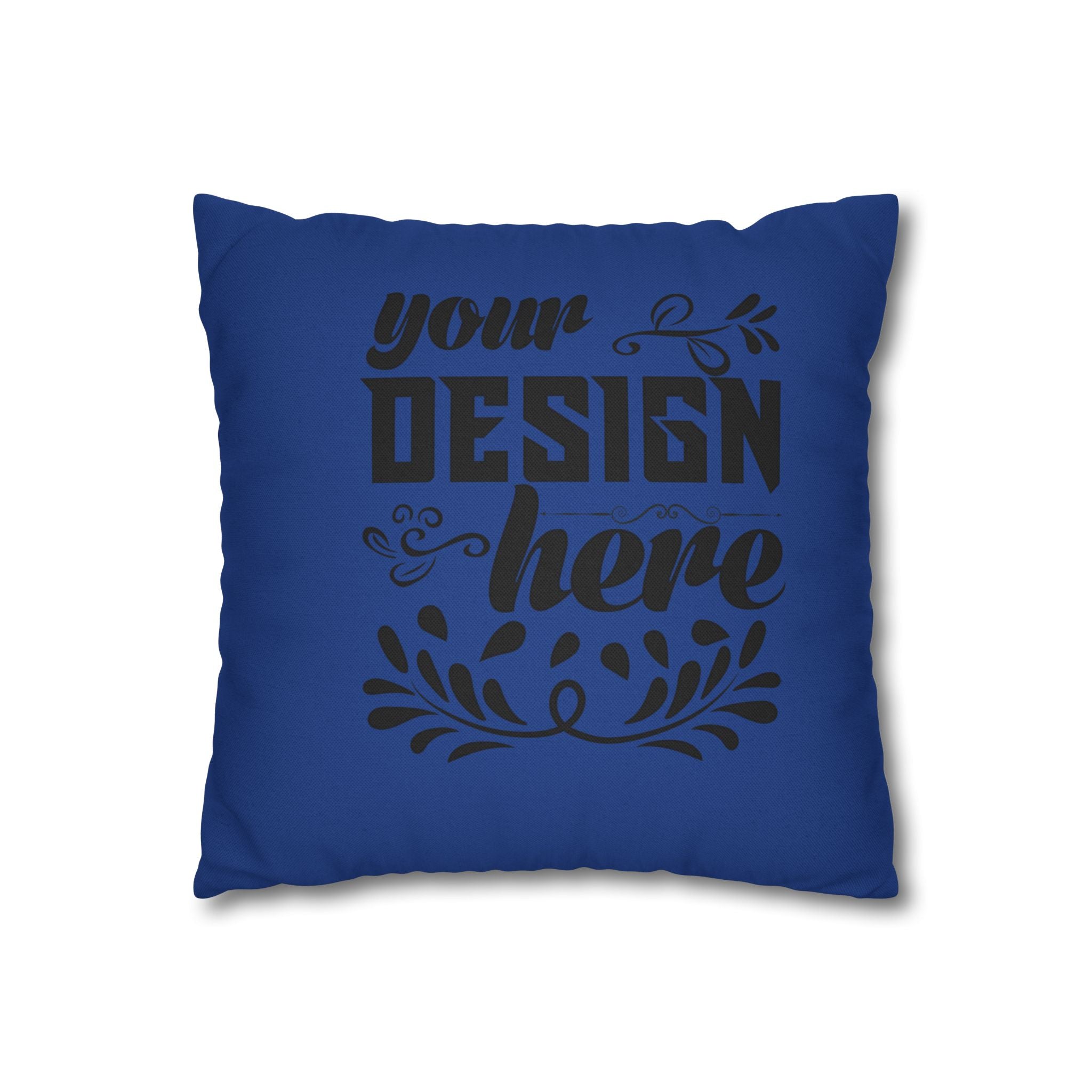 Customizable Spun Polyester Square Pillowcase Double-Sided Print Cover