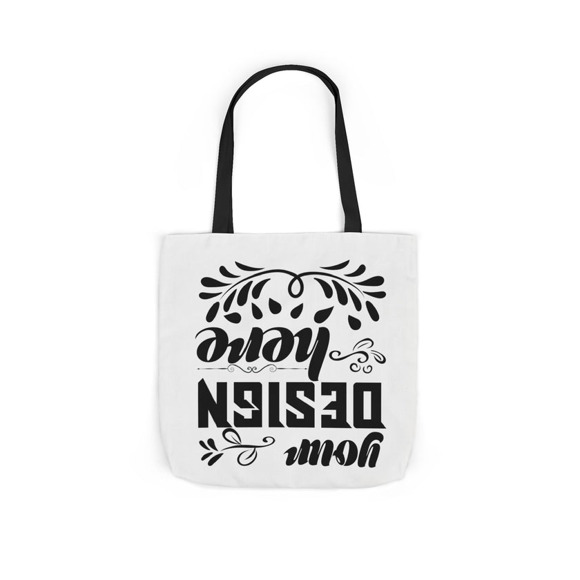 Customizable Canvas Tote Bag With 5 Color Strap Options All Over Print