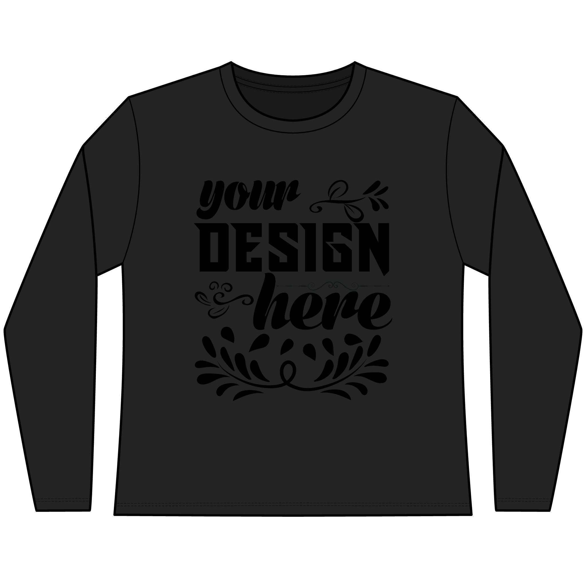 Customizable District DT110 Womens CVC Long Sleeve Tee Side Seamed