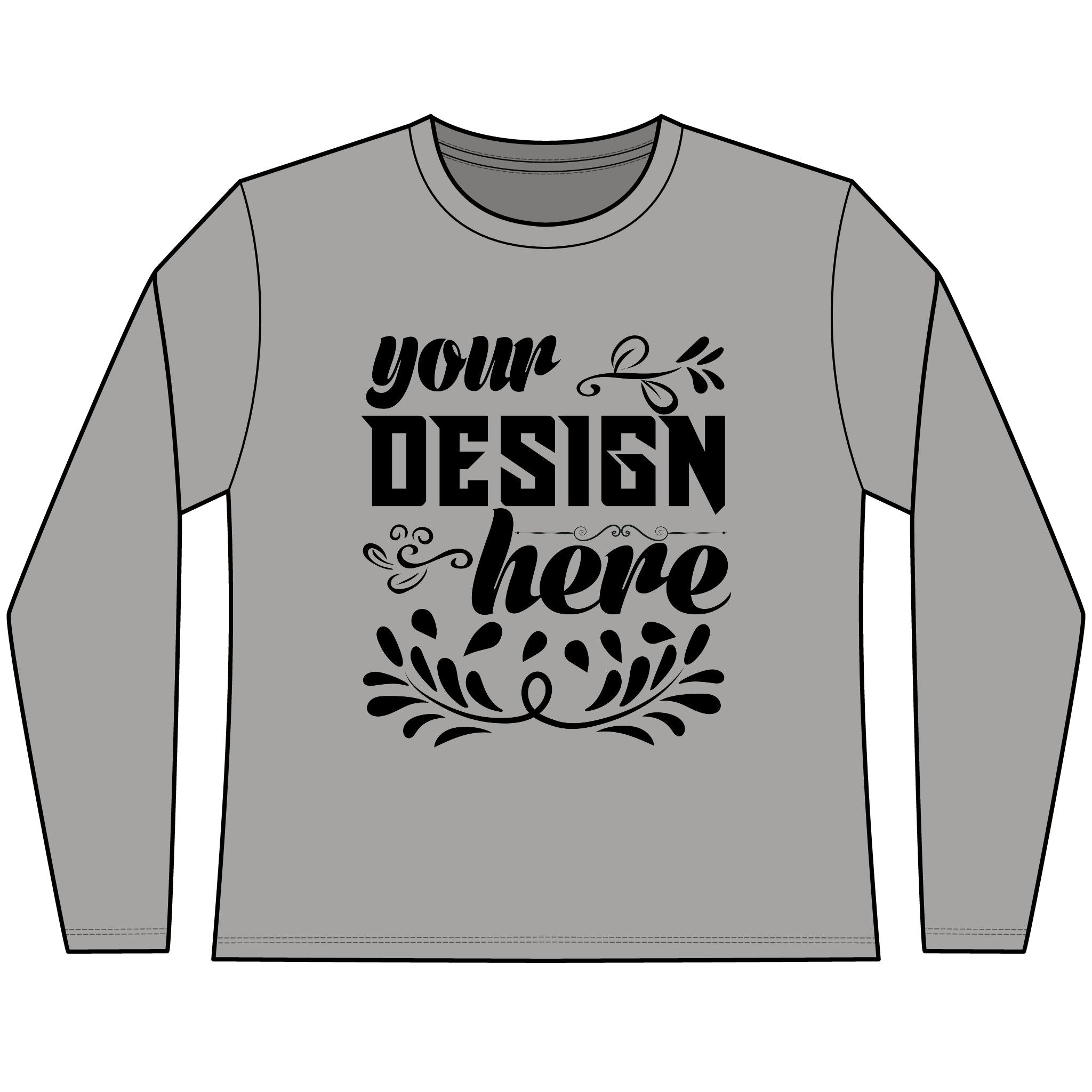 Customizable District DT110 Womens CVC Long Sleeve Tee Side Seamed