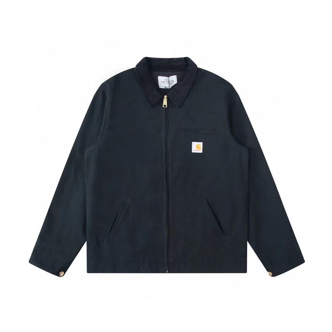 Nameria Mens Retro Workwear Zip Front Jacket