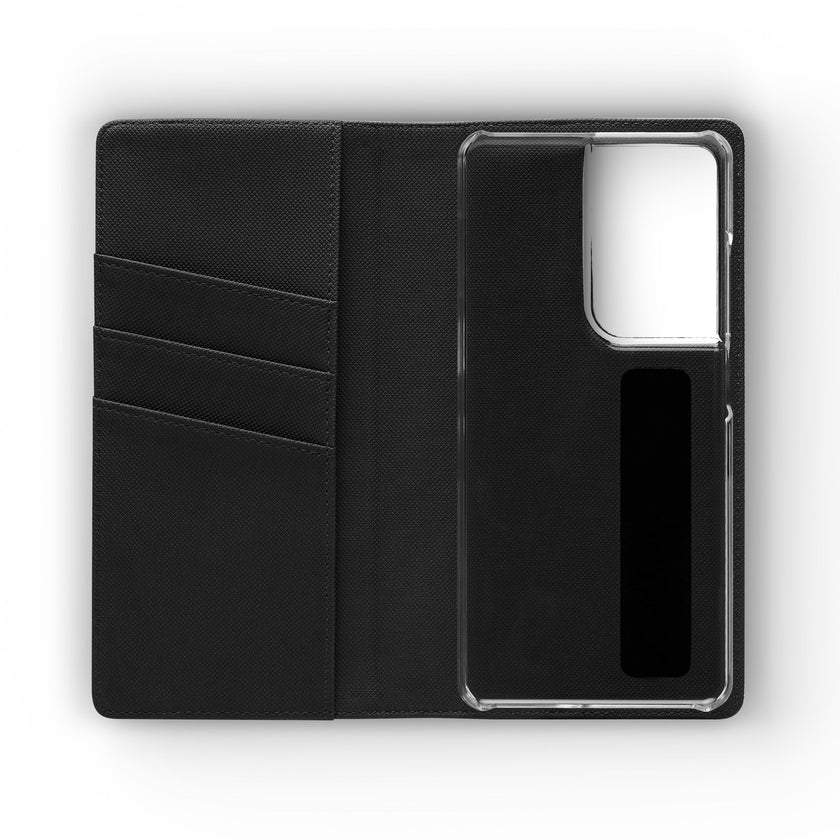Customizable Flip Folio Phone Case With Card Slots Stand And Elastic Strap