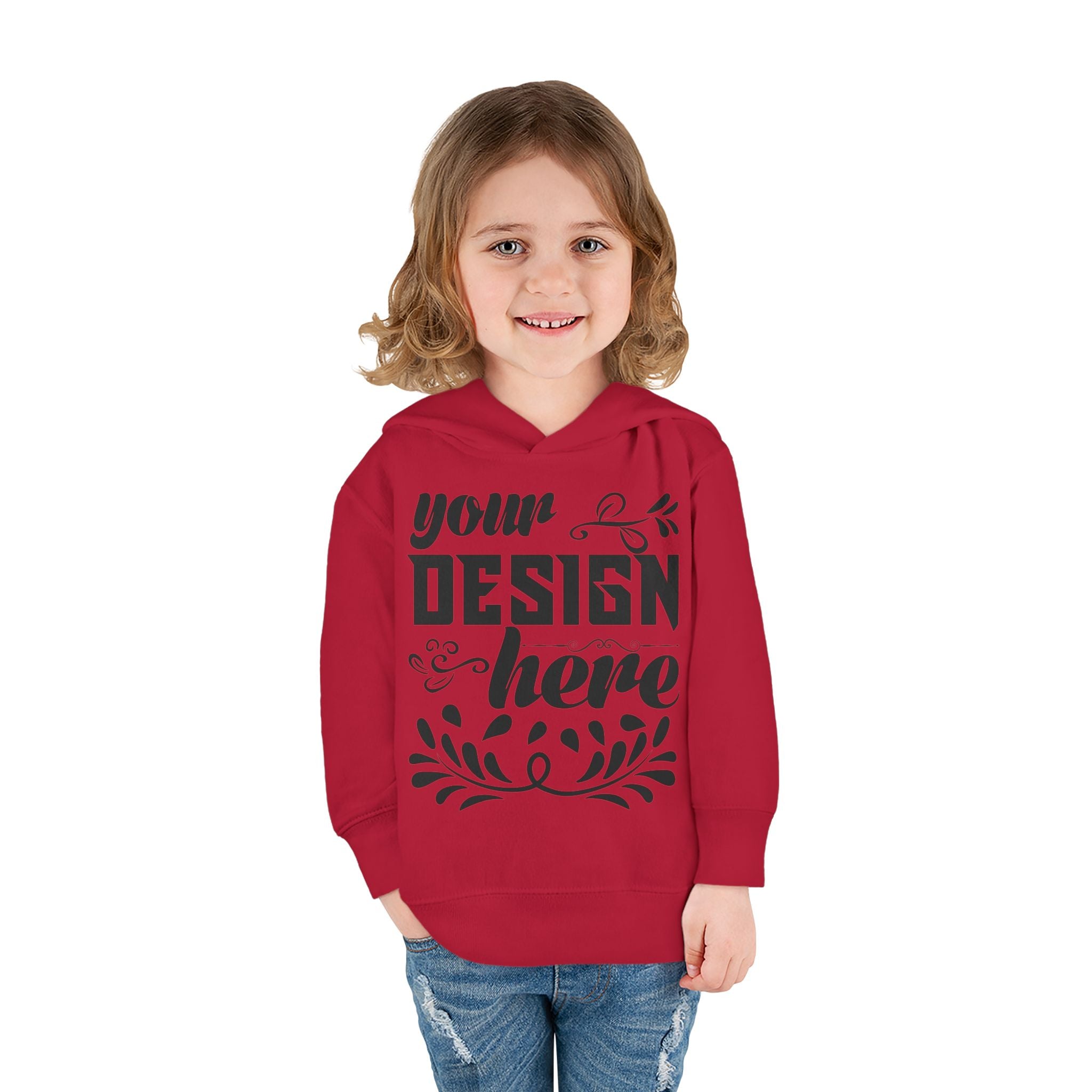 Customizable Rabbit Skins Toddler Pullover Fleece Hoodie DTG