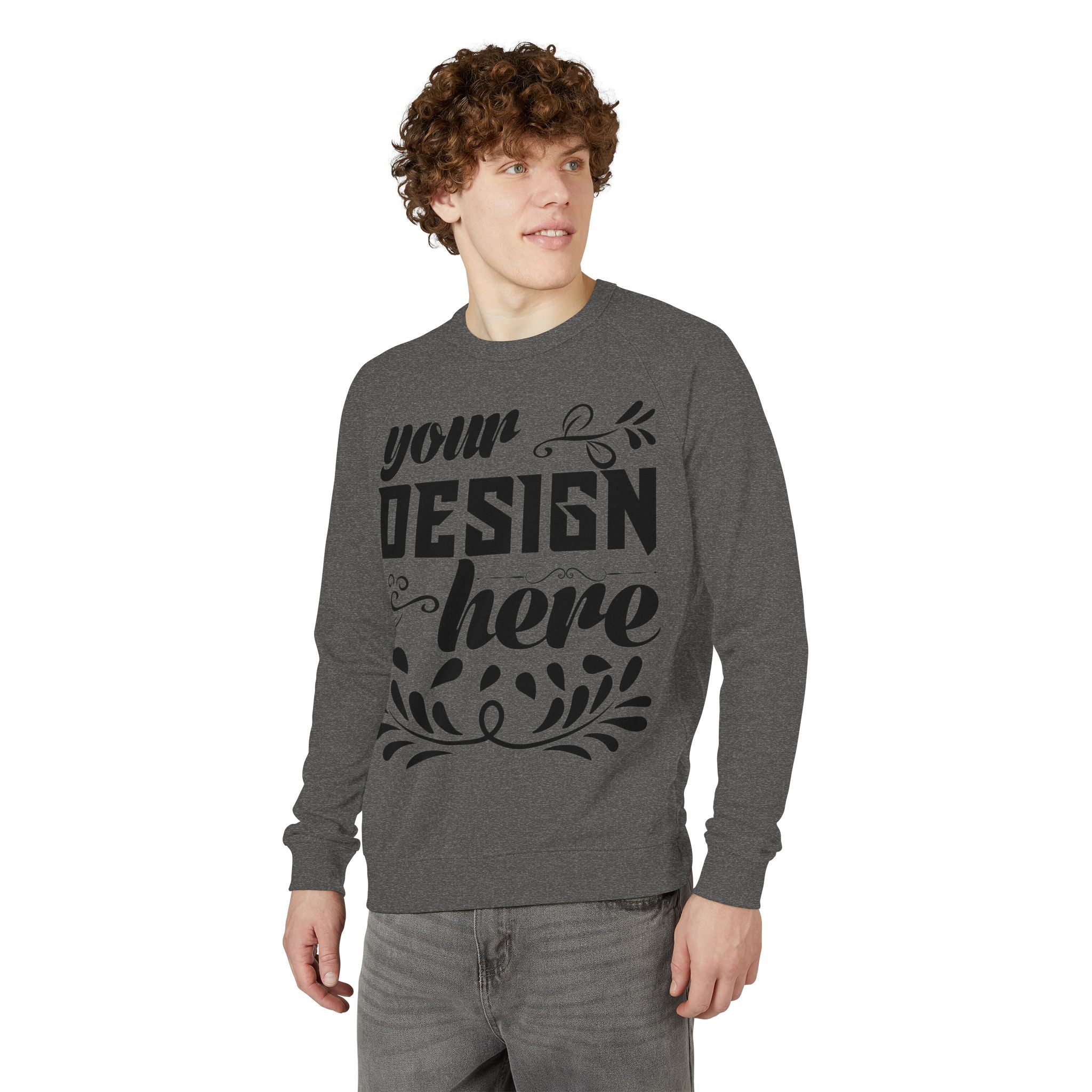 Customizable Lane Seven LS18004 Unisex French Terry Raglan Crewneck