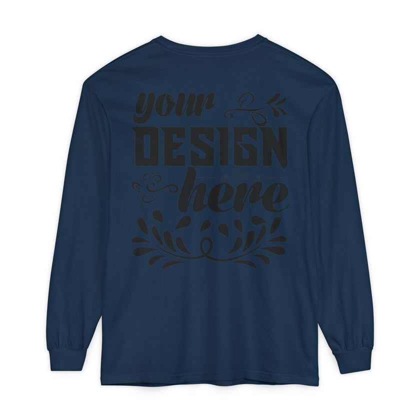 Customizable Comfort Colors 6014 Unisex Garment Dyed Long Sleeve T Shirt