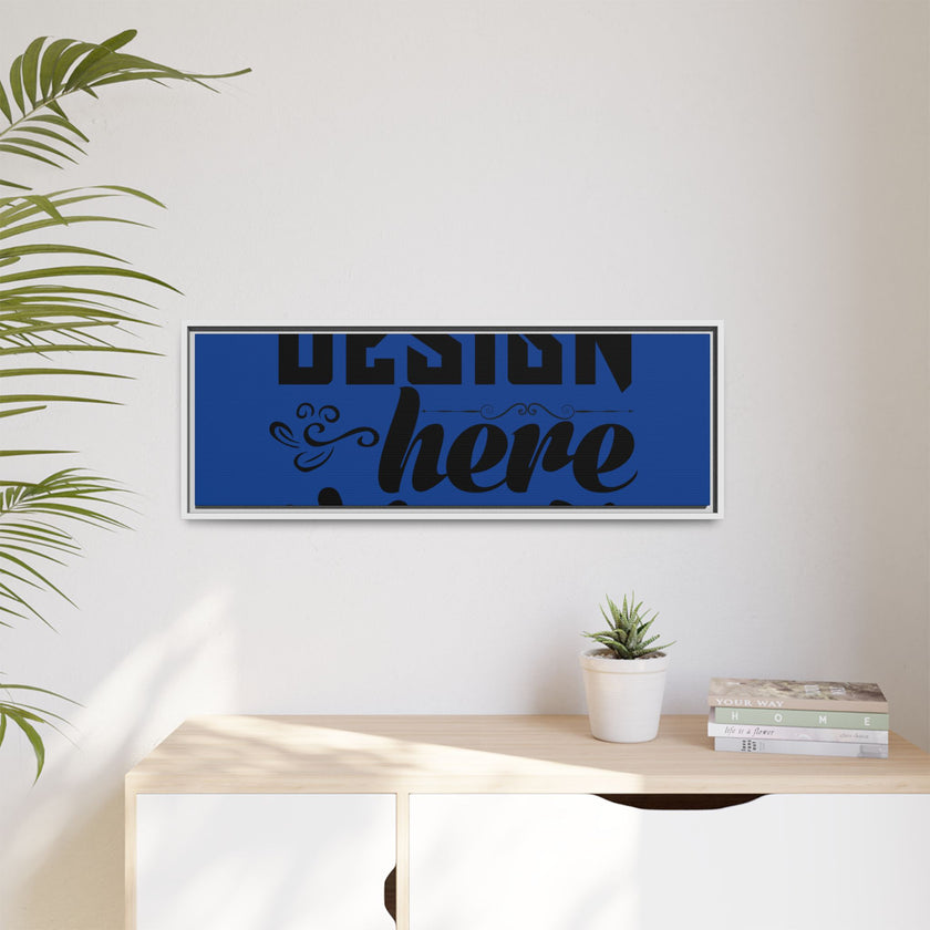 Customizable Framed Matte Canvas Print with Pinewood Frame Sawtooth Hanger