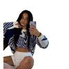 Nameria Women's Embroidered Crewneck Loose Fit Sweater