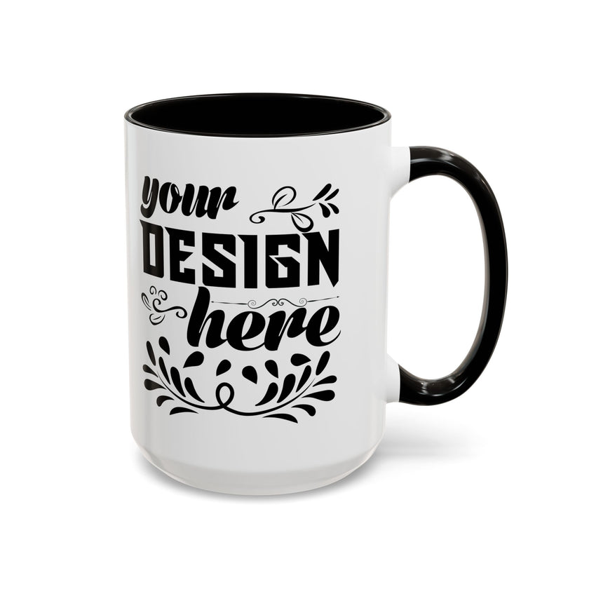 Customizable Glossy Ceramic Accent Mug 11oz and 15oz