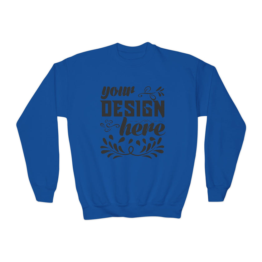 Customizable Gildan 18000B Youth Heavy Blend Crewneck Sweatshirt