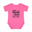 Customizable Infant Baby Rib Bodysuit Rabbit Skins 4400 Unisex