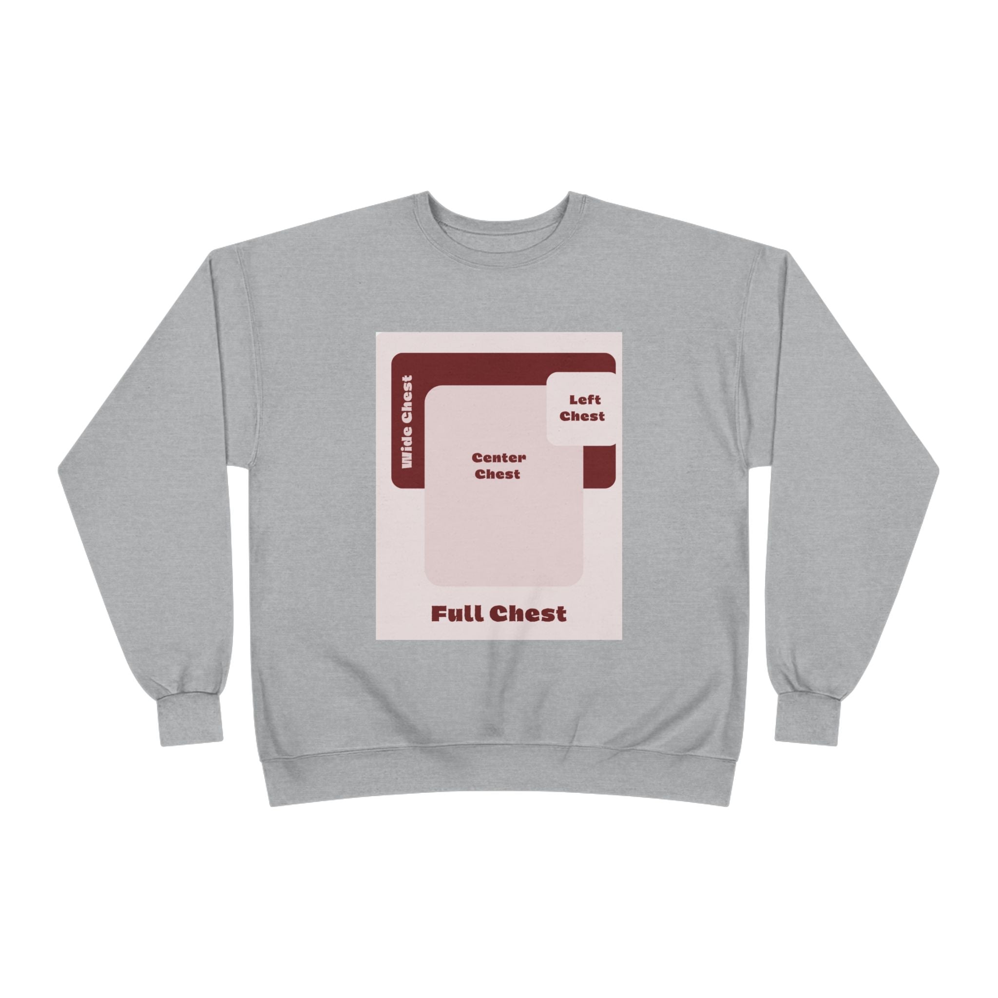 Customizable Unisex Hanes P160 EcoSmart Crewneck Sweatshirt Custom Print