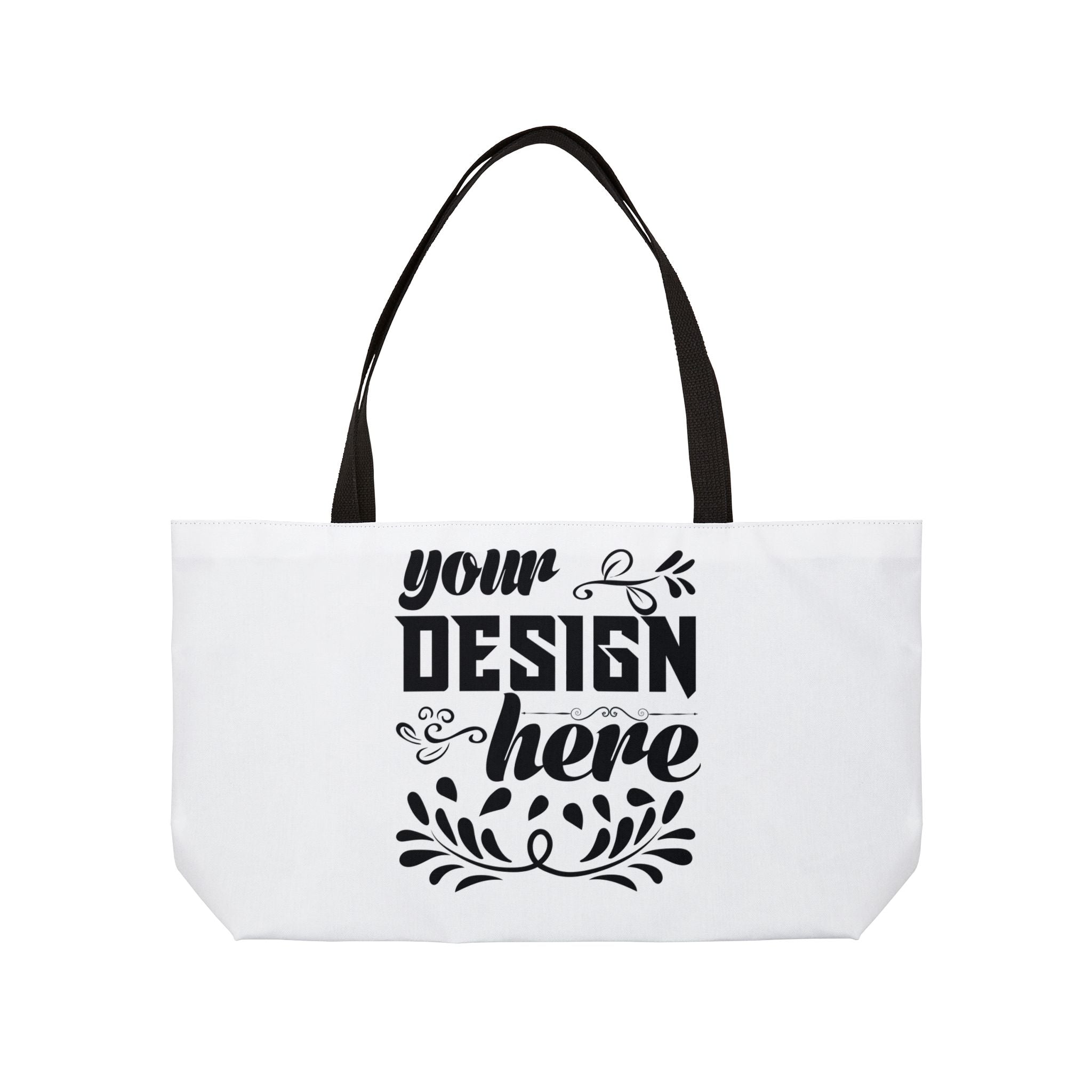 Customizable Spun Polyester Weekender Tote Bag With Lined Interior