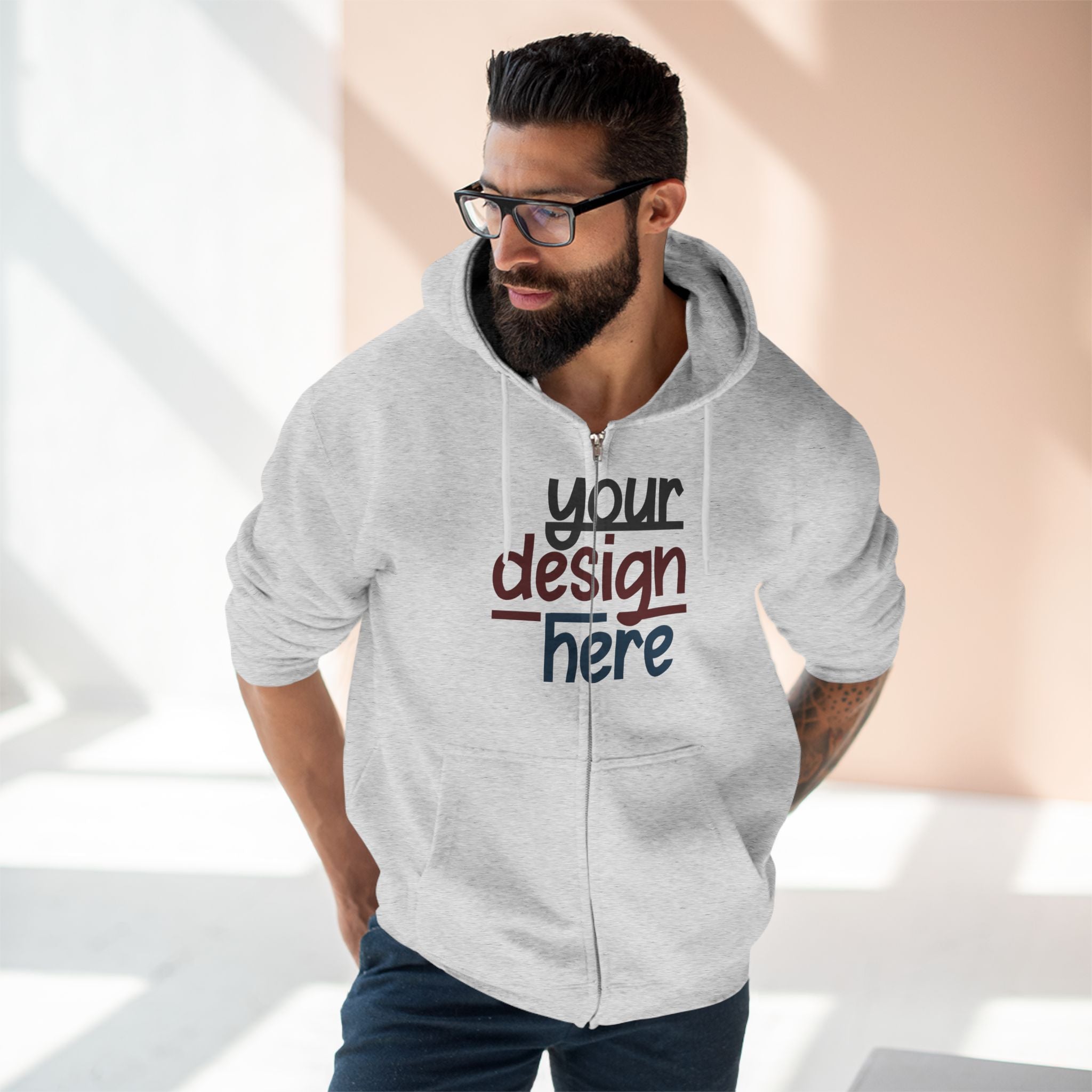Customizable Lane Seven LS14003 Unisex Zip Hoodie