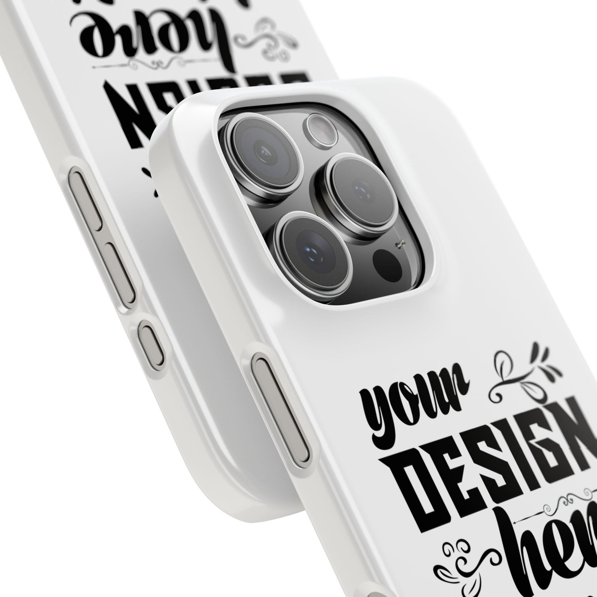 Customizable Snap Phone Case Slim Lightweight Polycarbonate Gloss Or Matte