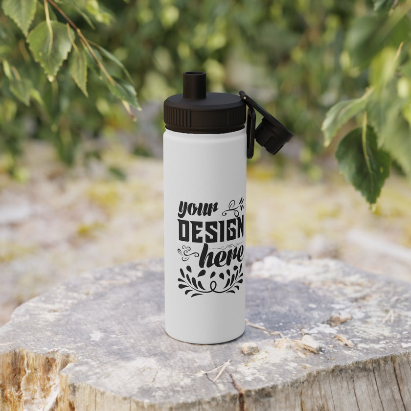 Customizable Stainless Steel Water Bottle with Sports Lid in Three Sizes