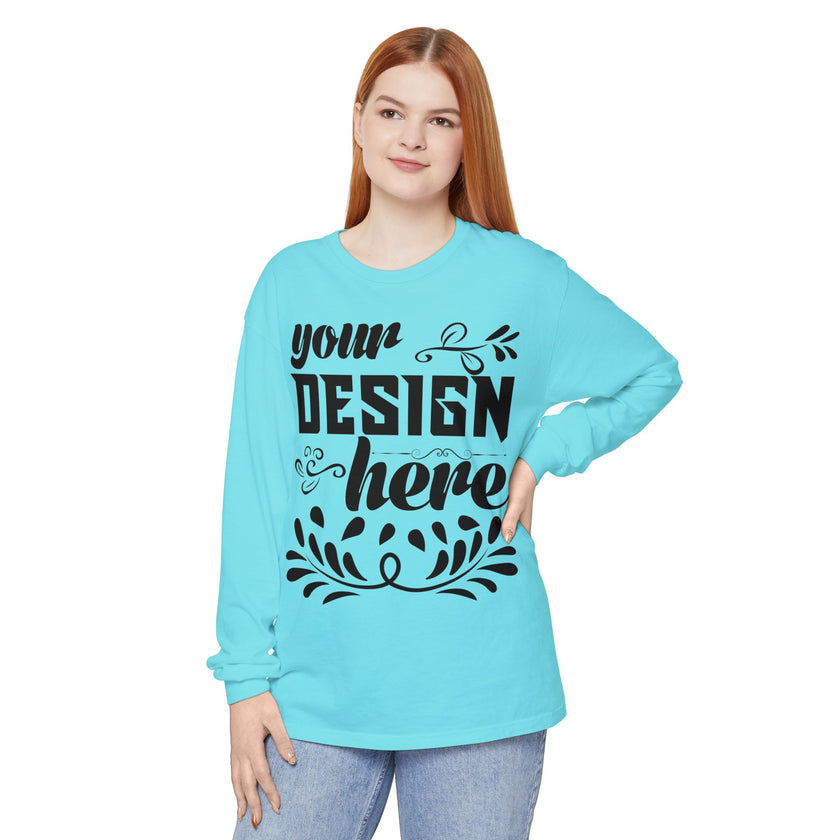 Customizable Comfort Colors 6014 Unisex Garment Dyed Long Sleeve T Shirt