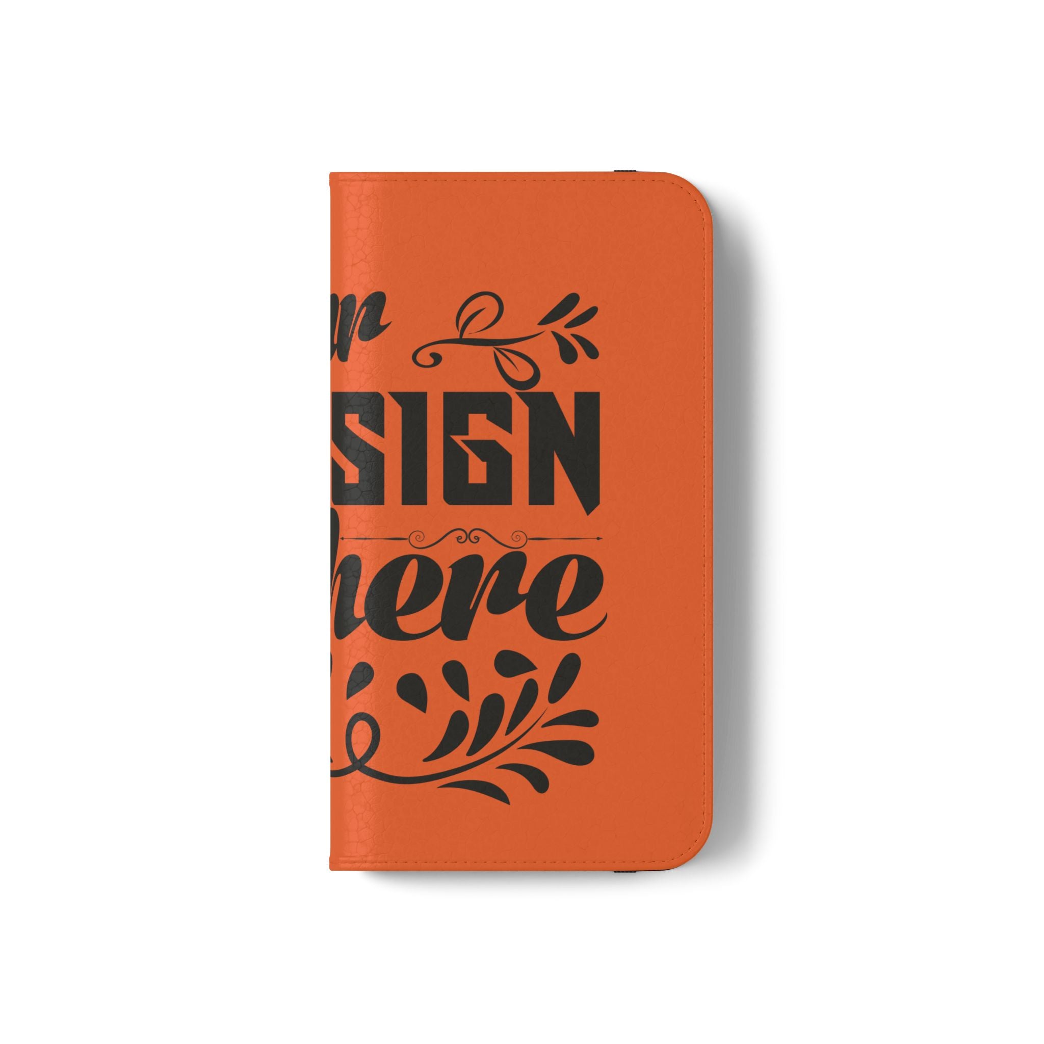 Customizable Flip Folio Phone Case With Card Slots Stand And Elastic Strap