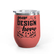 Customizable Polar Camel 12oz Stainless Steel Wine Tumbler Cup Lid
