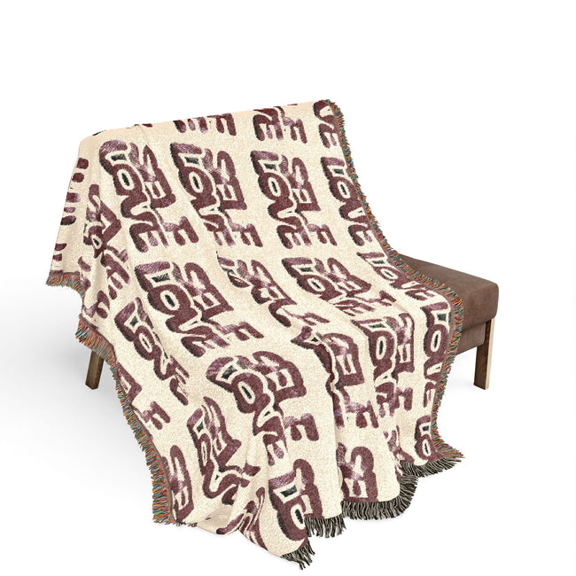 Generic Brand Woven Blanket | Self Love and Graphic Print