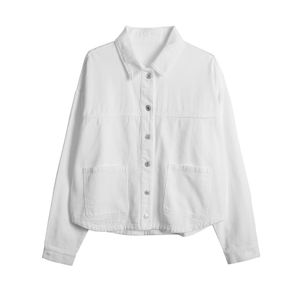 Nameria Womens Denim Collar Shirt