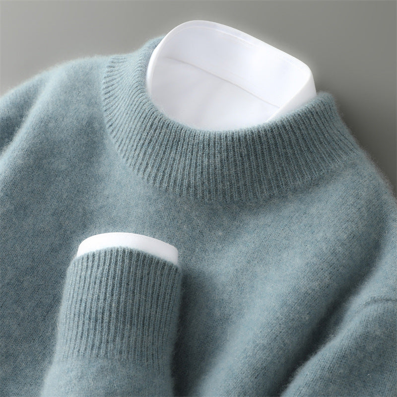 Nameria Wool Half Turtleneck Sweater Thick Knit Loose Fit