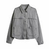 Nameria Womens Denim Collar Shirt
