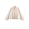 Nameria Suede Textured Lapel Bomber Jacket