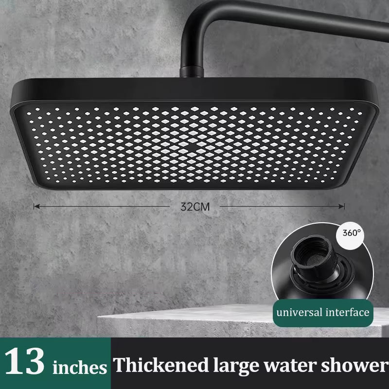 Nameria 13 Inch Rectangular Rain Shower Head Pressurized Luxury Bathroom Design