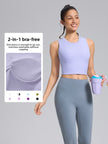 Nameria Seamless Fixed Cup Yoga Sports Bra